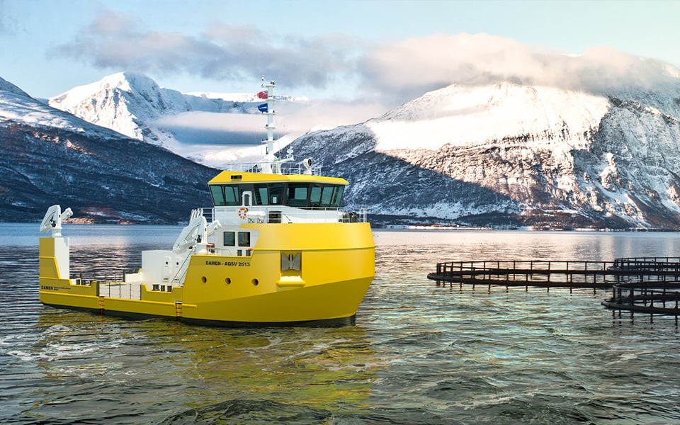 Damen unveils new Utility Vessel 2613 for versatile fish-farming operations