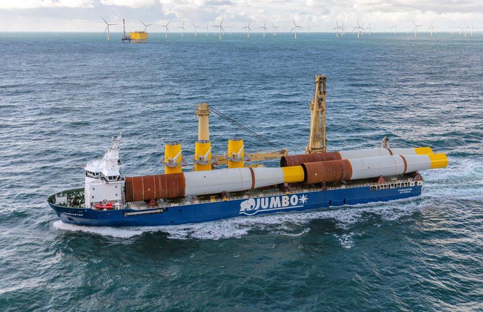 Jumbo Shipping wraps up transport contract  for DEME Offshore for Hornsea Two offshore wind farm