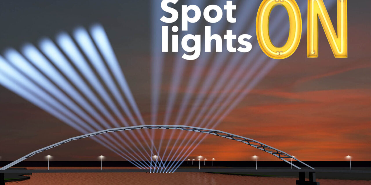 Lichtspektakel zet bruggen en drierivierenpunt Drechtsteden regio in de spotlights