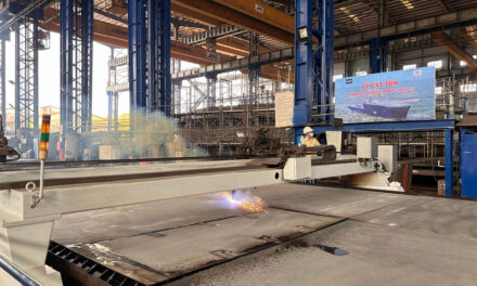 Steel cutting ceremony marks commencement of the build of new Construction Service Operation Vessel  for Ta San Shang Marine Co. Ltd