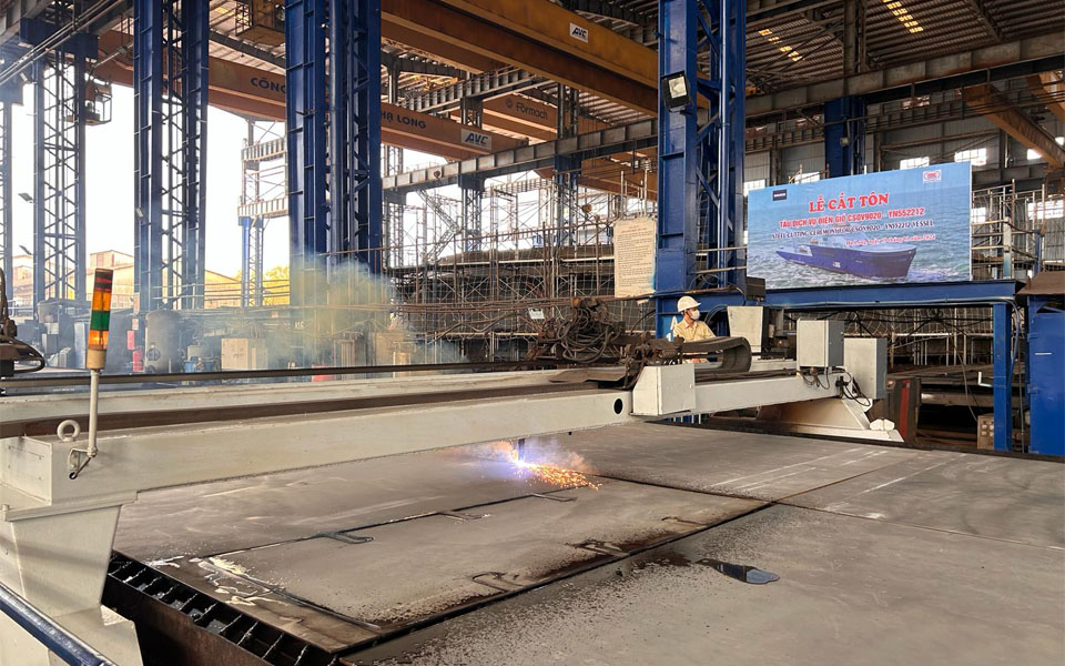 Steel cutting ceremony marks commencement of the build of new Construction Service Operation Vessel  for Ta San Shang Marine Co. Ltd