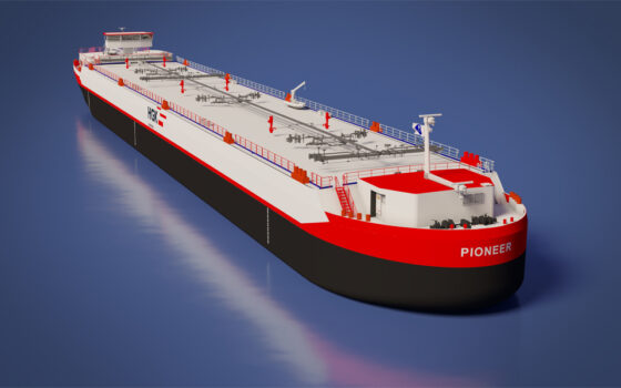 Future-oriented pioneering project in inland waterway shipping: HGK Shipping develops Europe’s first gas tanker for transporting cold liquefied ammonia and LCO2